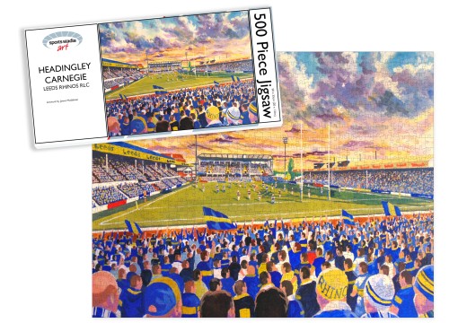 Headingley Carnagie Stadium Fine Art Jigsaw Puzzle - Leeds Rhino's Rugby League Headingley Carnagie Stadium Fine Art Jigsaw Puzzle - Leeds Rhino's Rugby League